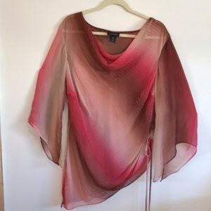 Lane Bryant asymmetrical cowl neck top 14/16